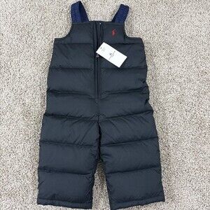 Polo Ralph Lauren Baby Duck Down Snowsuit 9M Navy Winter Puffer NWT NEW